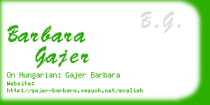 barbara gajer business card